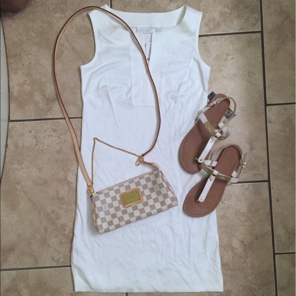 New York & Co Sleeveless White Dress